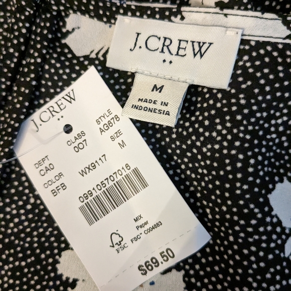 🆕 J. Crew long sleeve shirt, medium, NEW with tags - Picture 7 of 9